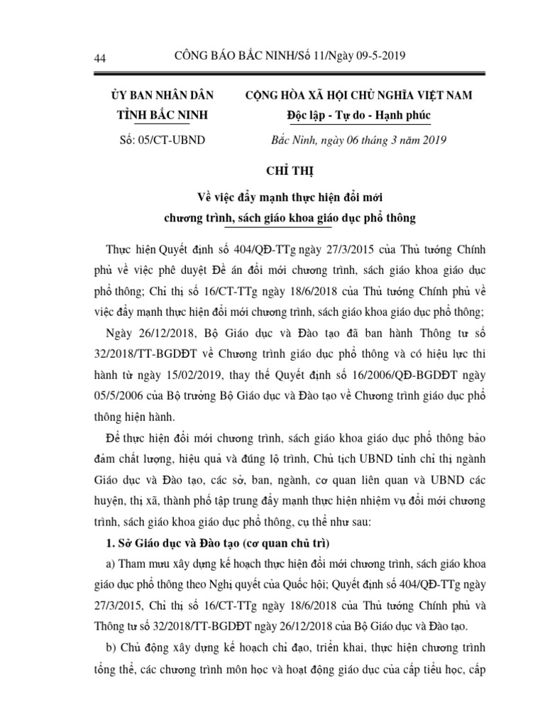 Chi Thi So 05 | PDF