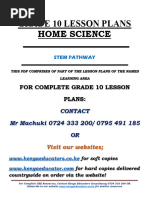 Grade 10 Home Science CBE Notes | PDF | Kitchen | Nutrition