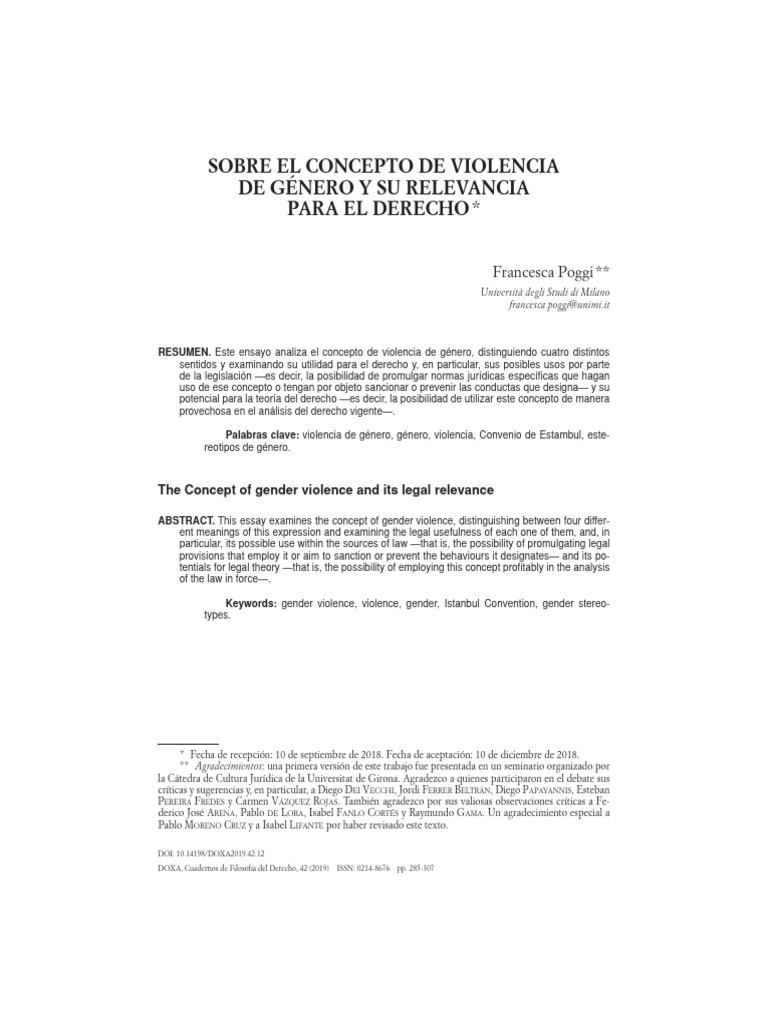 Violencia de género y su impacto legal | PDF | Género | Estudios de género