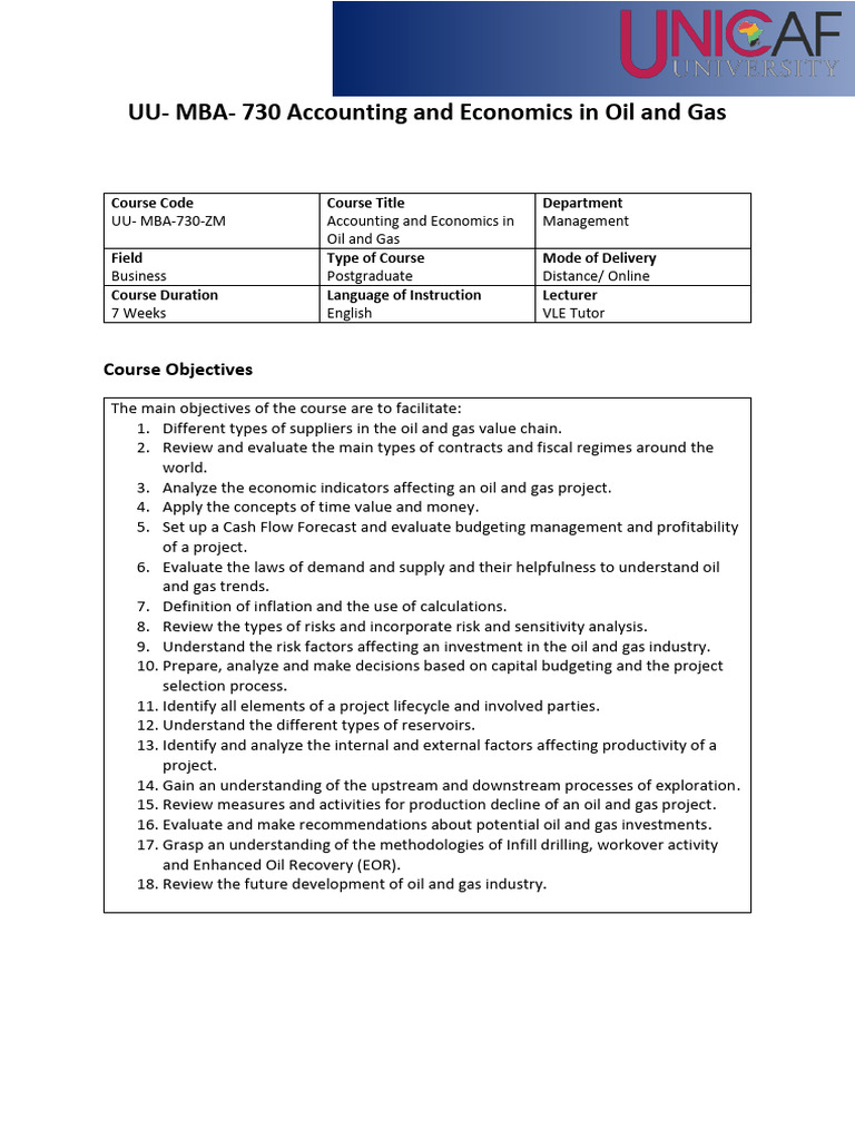 Oil and Gas Accounting Course Overview | PDF | Net Present Value | Business