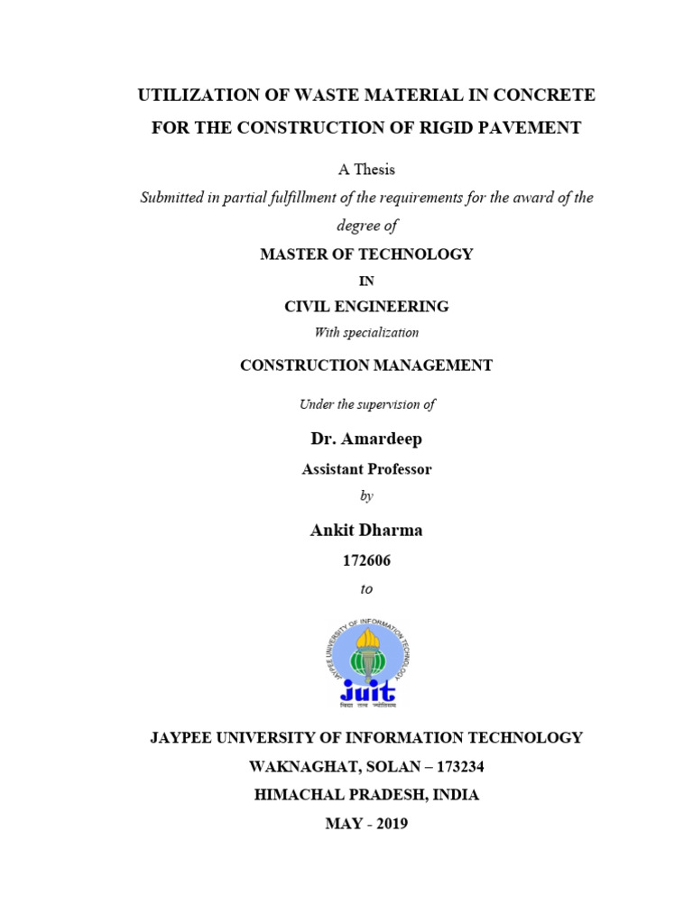 Waste Materials in Rigid Pavement Concrete | PDF | Concrete ...