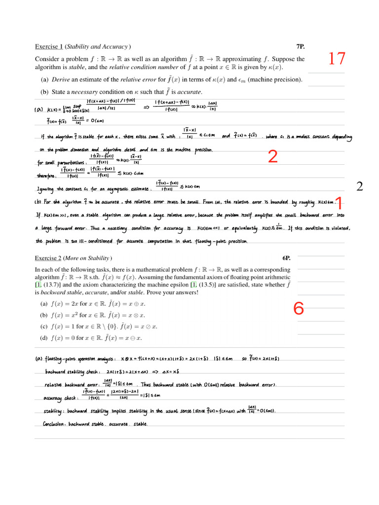 Floating-Point Algorithm Stability Analysis | PDF | Computational ...
