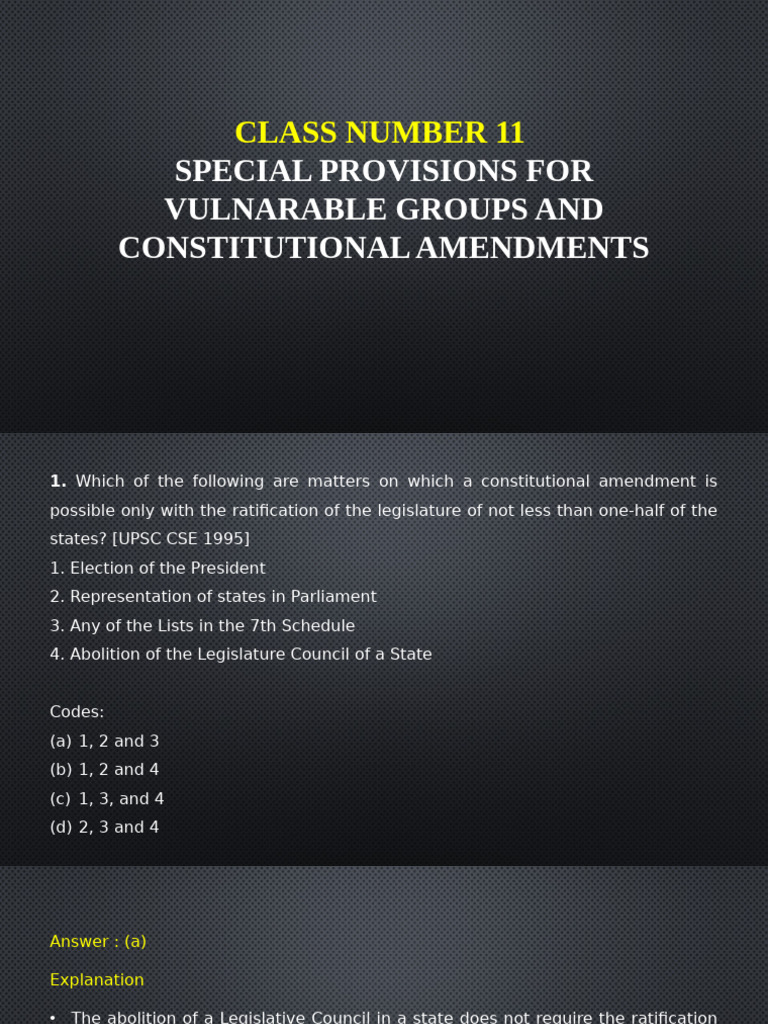 Polity Pyqs PPT11 Final | PDF | Taxes | Government Of India