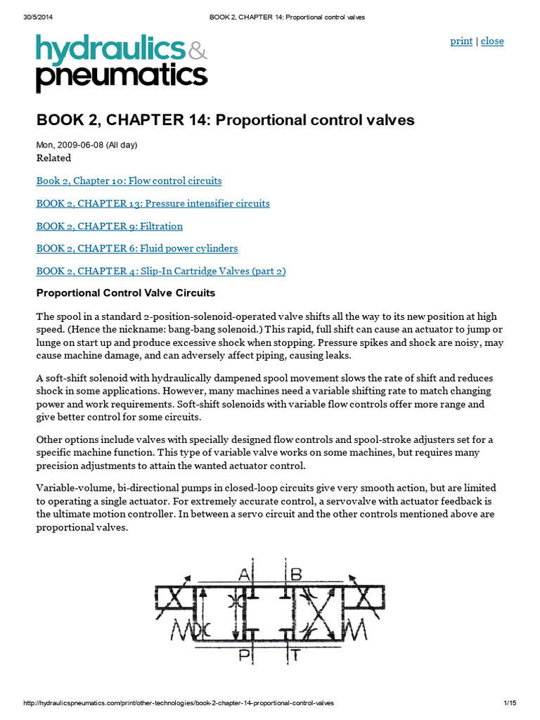Proportional Control Valves Explained | PDF | Valve | Pump
