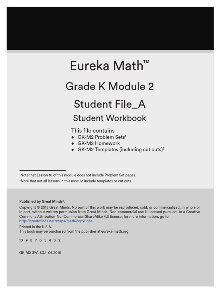 Eureka Math K Module 2 Workbook | PDF | Shape | Triangle