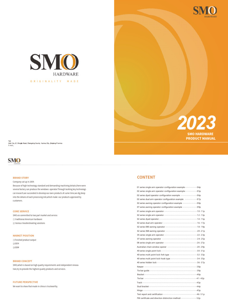 SMO Hardware Product Manual Overview | PDF | Window
