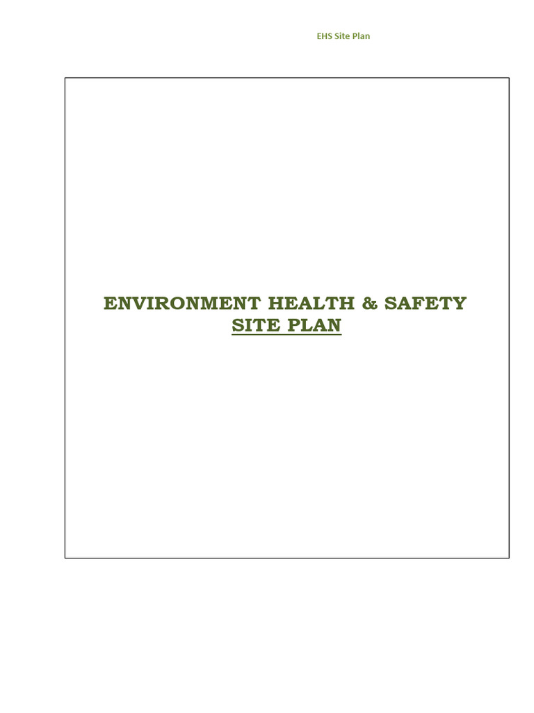 EHS Site Plan for A3M Construction | PDF | Occupational Safety And ...