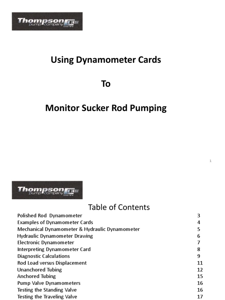 Dynamometer Cards for Pump Monitoring | PDF | Pump | Torque