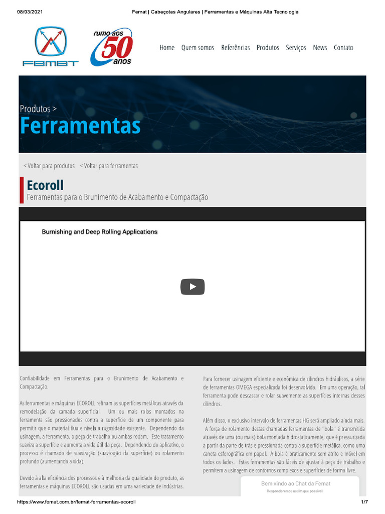 Femat _ Cabeçotes Angulares _ Ferramentas e Máquinas Alta Tecnologia | PDF