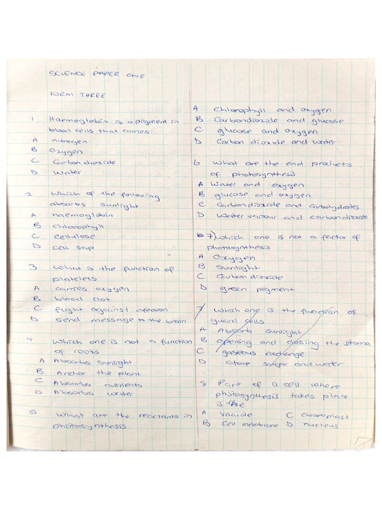 Science f3 p1 | PDF