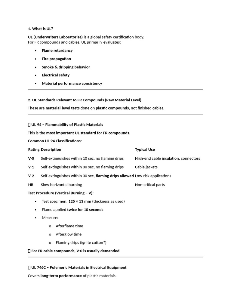 UL 94 Flame Test | PDF | Materials