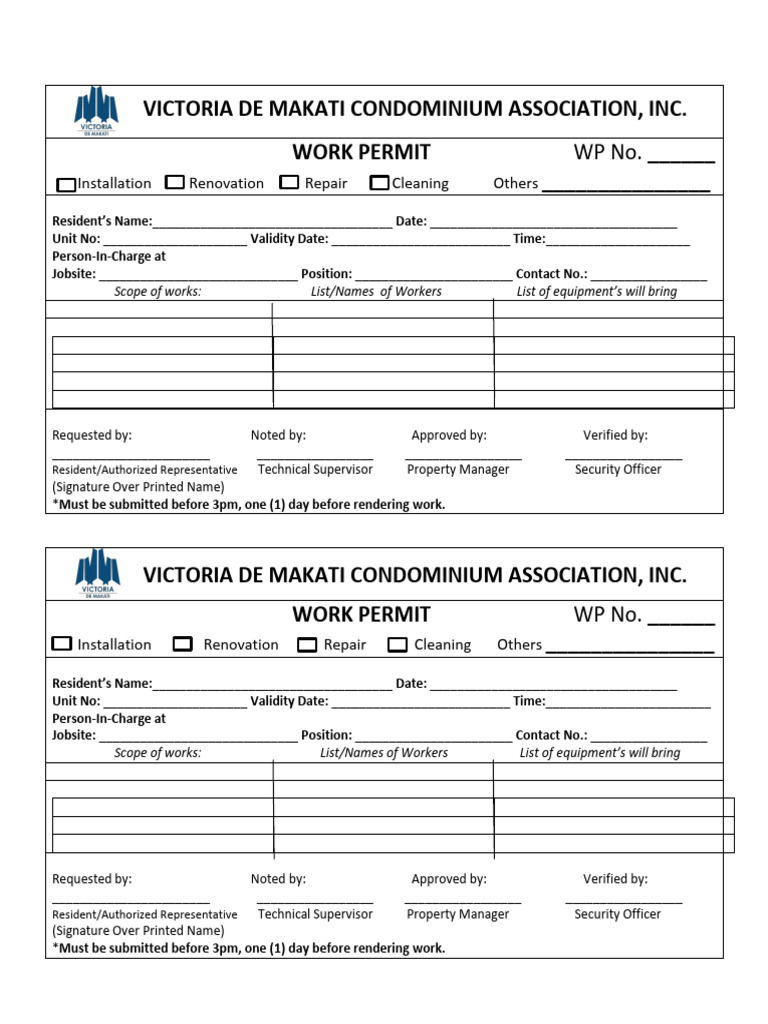 Work Permit Application Form | PDF