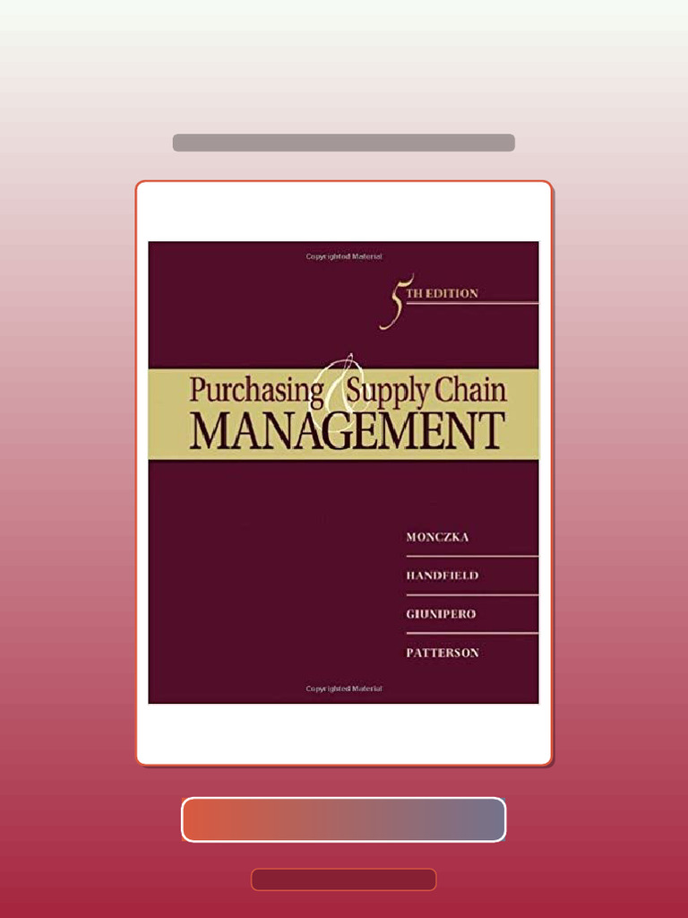 Test Bank for Purchasing and Supply Chain Management 5th Edition by ...