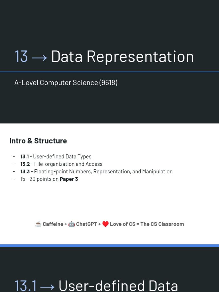 A-Level Computer Science Data Types Guide | PDF | Data Type | Decimal