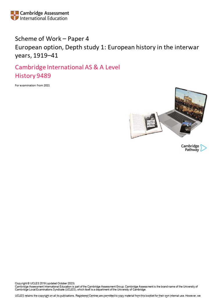 9489 Scheme of Work Paper 4 - European History (Fo 260113 092123 | PDF ...