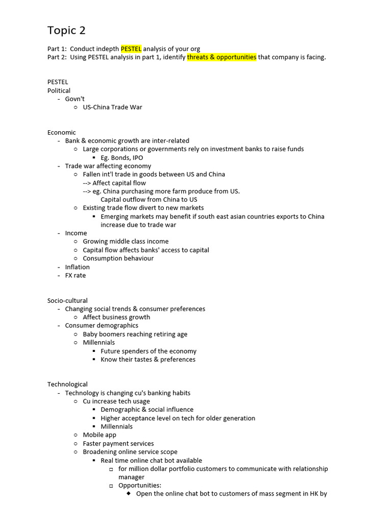 Topic 2 - Pestel | PDF