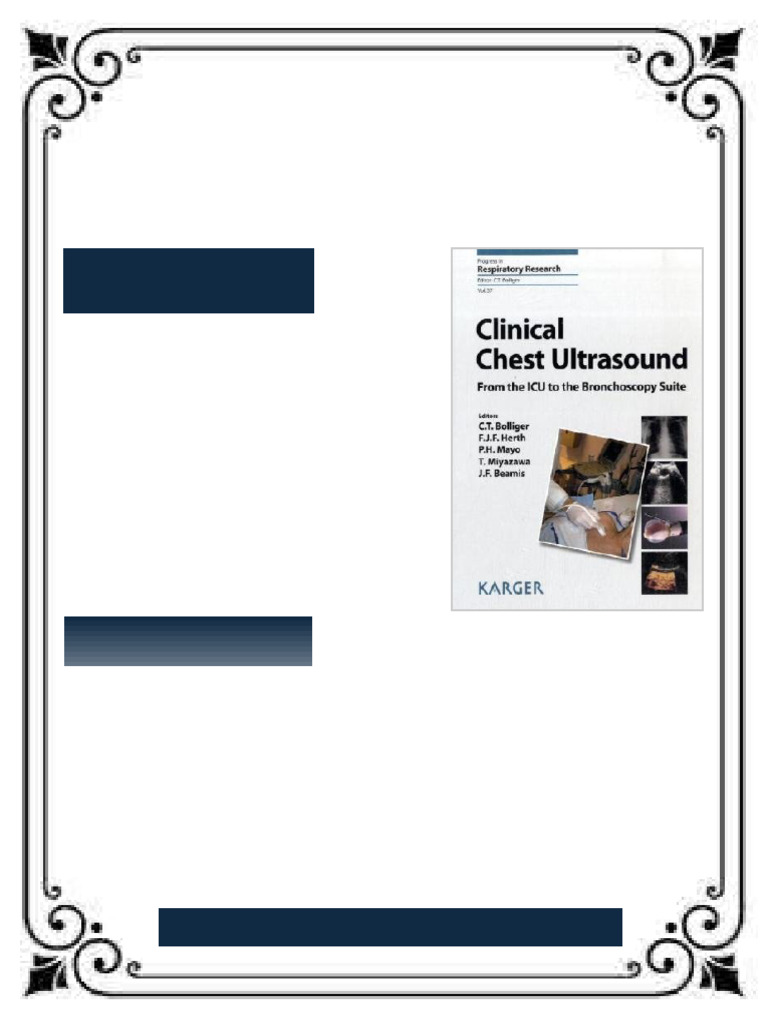 Clinical Chest Ultrasound From the ICU to the Bronchoscopy Suite 1st ...