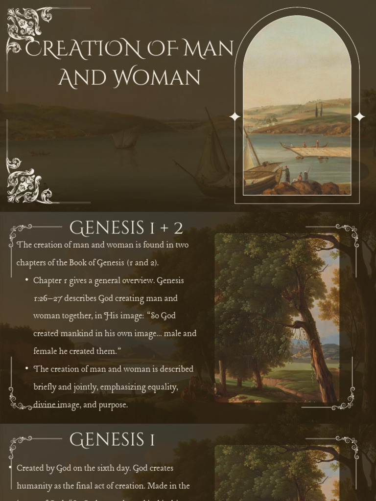 Creation of Man and Woman in Genesis | PDF | Twelve Olympians | Greek ...