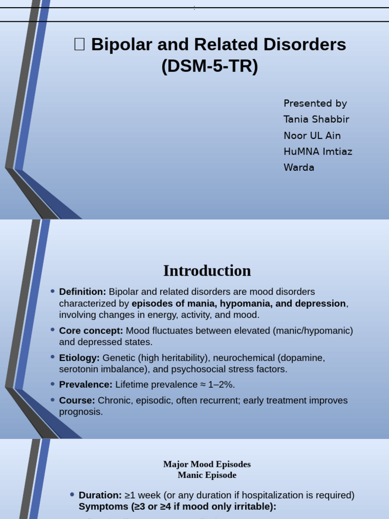 Bipolar Disorder P.PT | PDF | Bipolar Disorder | Mania