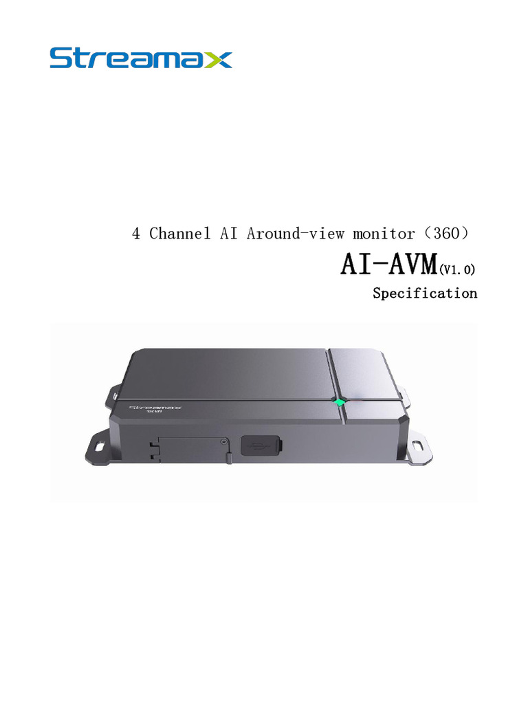 4-Channel AI Around-View Monitor Specs | PDF | Wi Fi | Computing