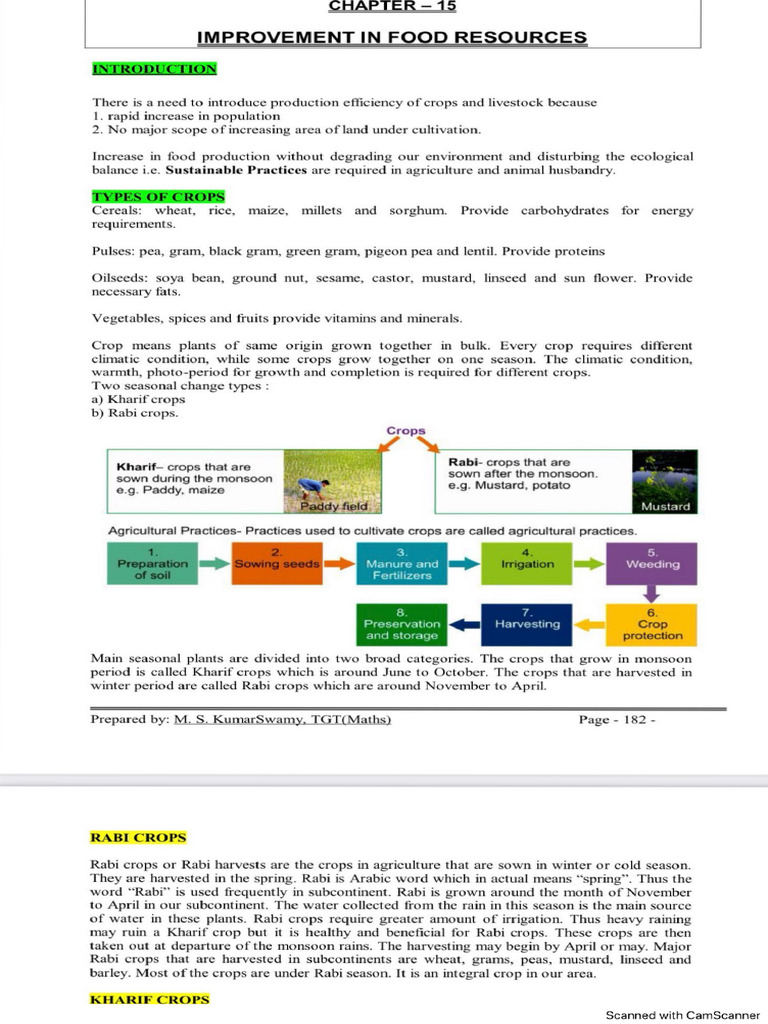 Improvement in Food Notes | PDF