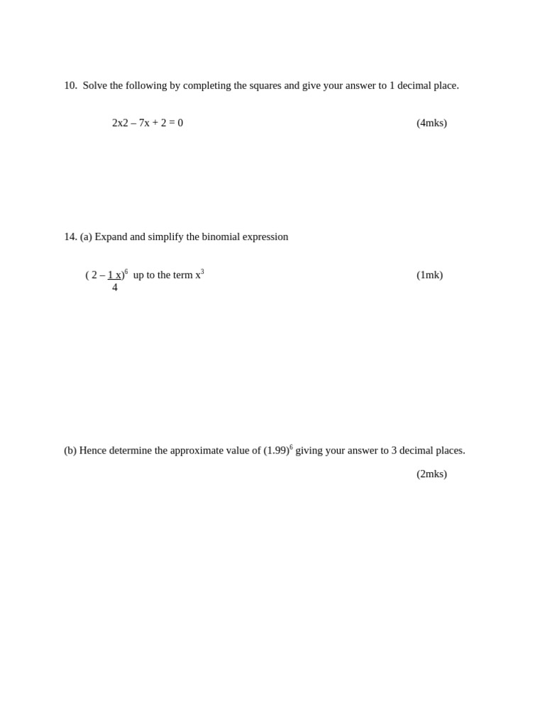 Maths F 3 c1 t1 2023 | PDF