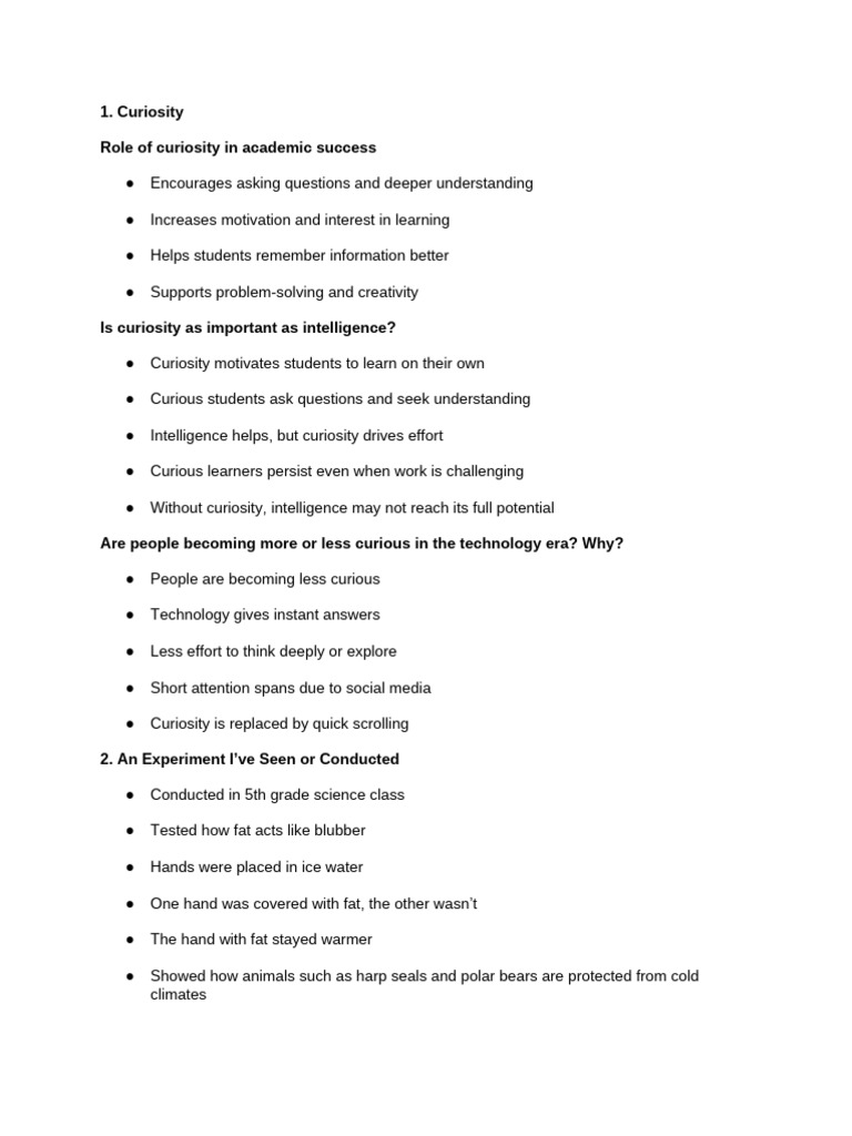 Importance of Curiosity and Play in Learning | PDF