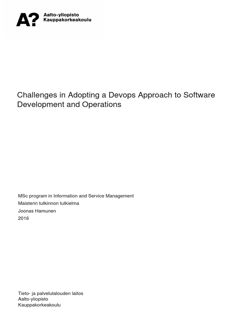 DevOps Adoption Challenges in Software Development | PDF | Scrum ...