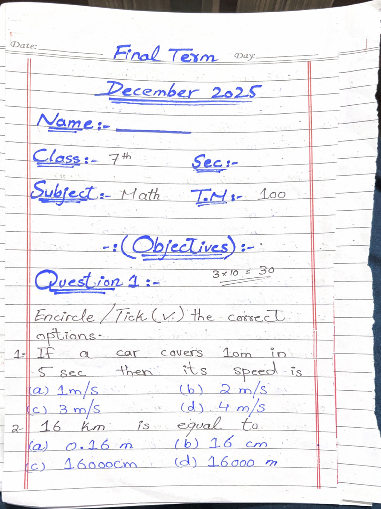 7th Class Maths | PDF