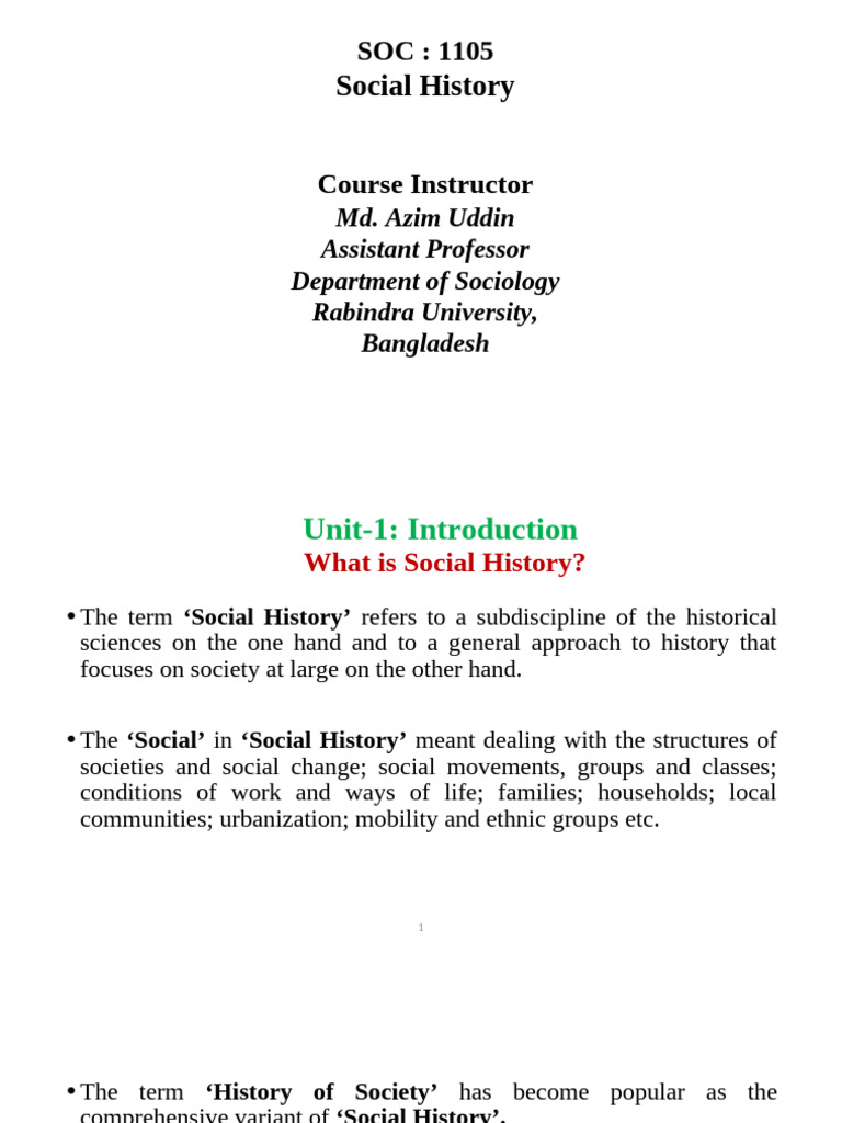 Understanding Social History Concepts | PDF | Feudalism | Liberal Arts ...