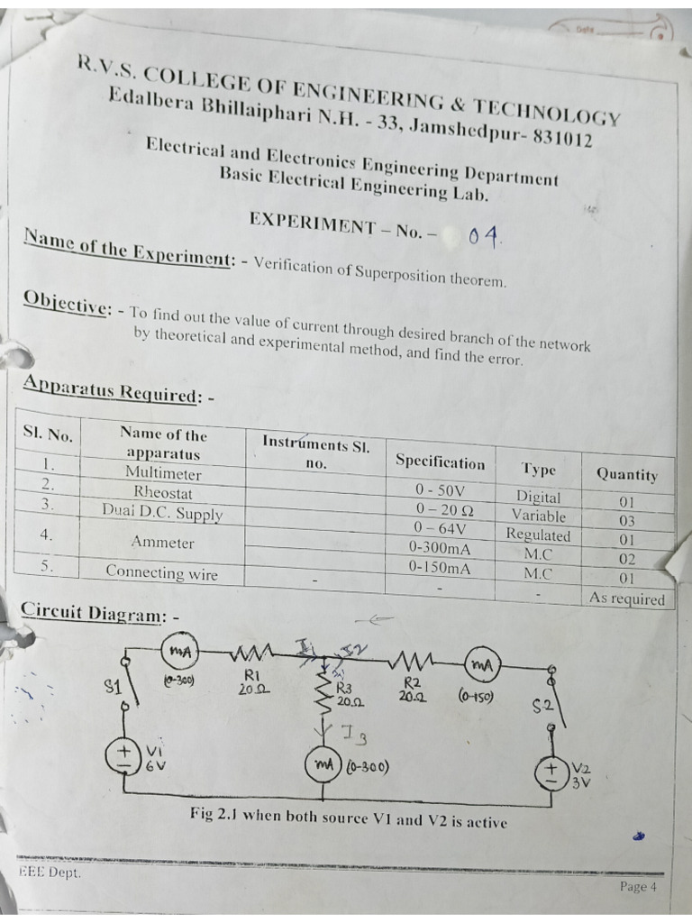 BEE Experiment 3 | PDF