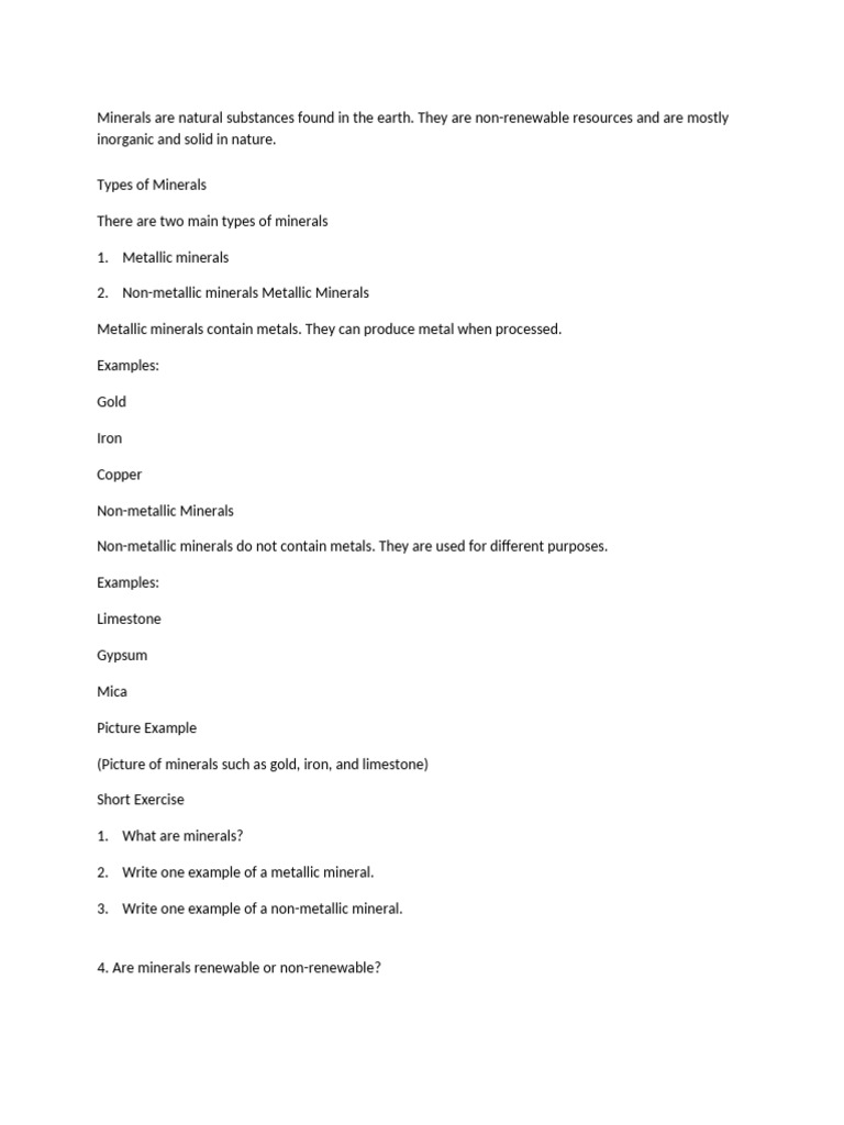Minerals | PDF