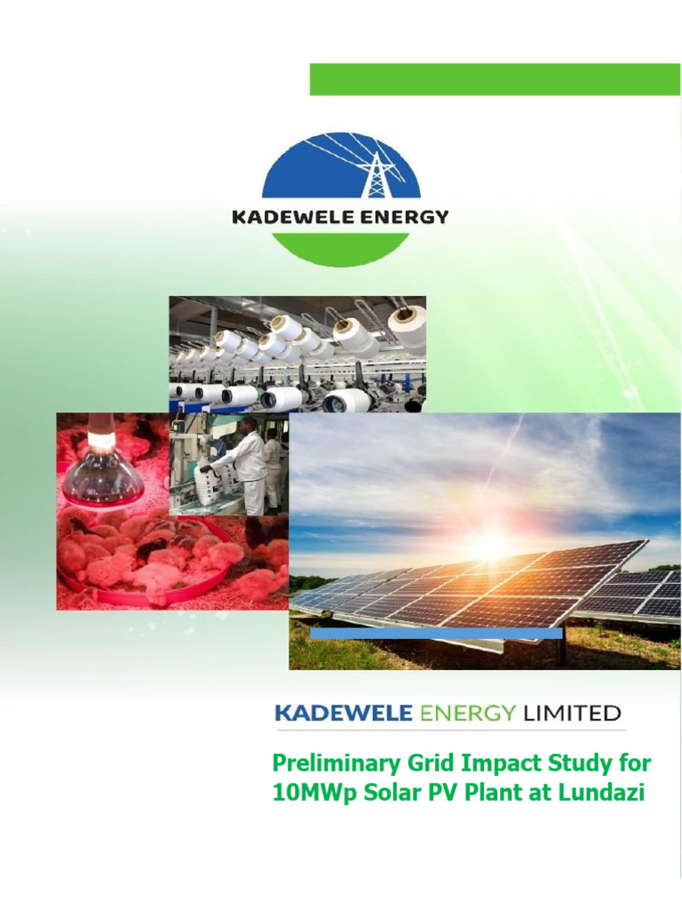 Grid Impact Study for 10MW Solar PV Plant | PDF | Electrical Grid ...