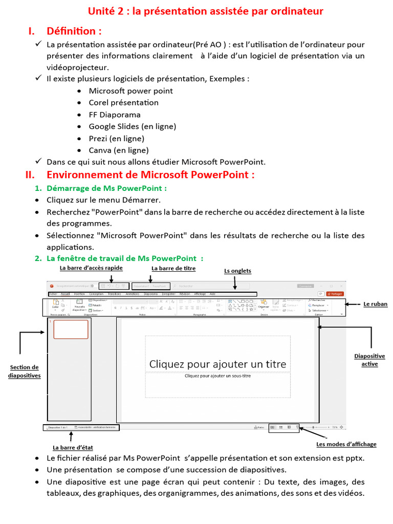 Guide complet sur Microsoft PowerPoint | PDF | Microsoft Powerpoint ...