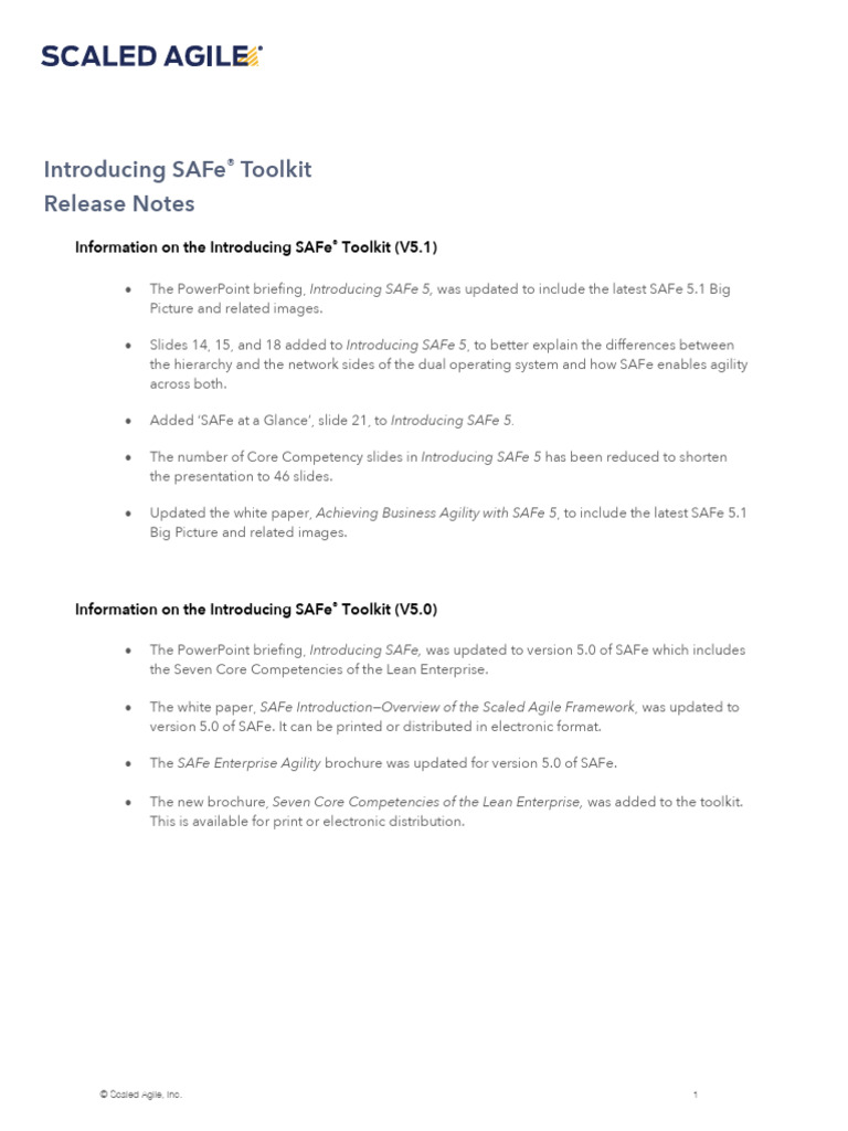 01 Release Notes (V5.1) | PDF