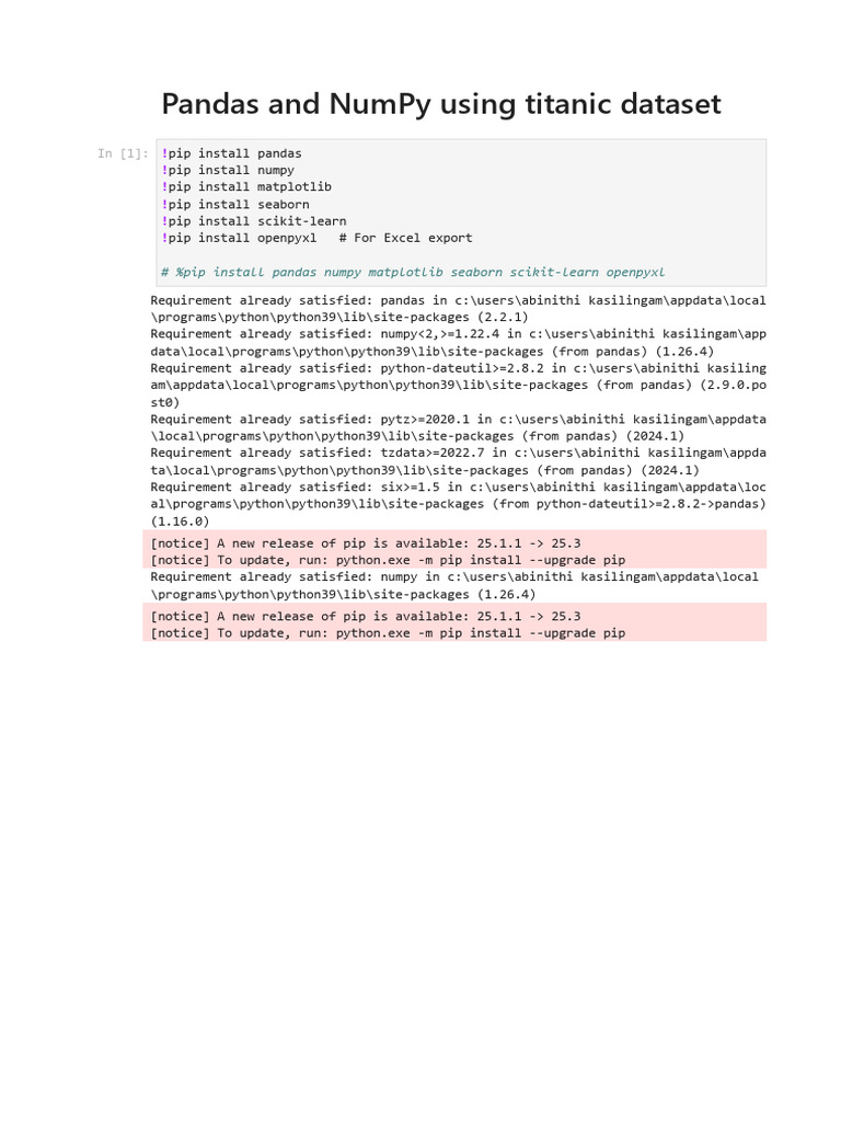Pandas_and_NumPy | PDF | Matrix (Mathematics)