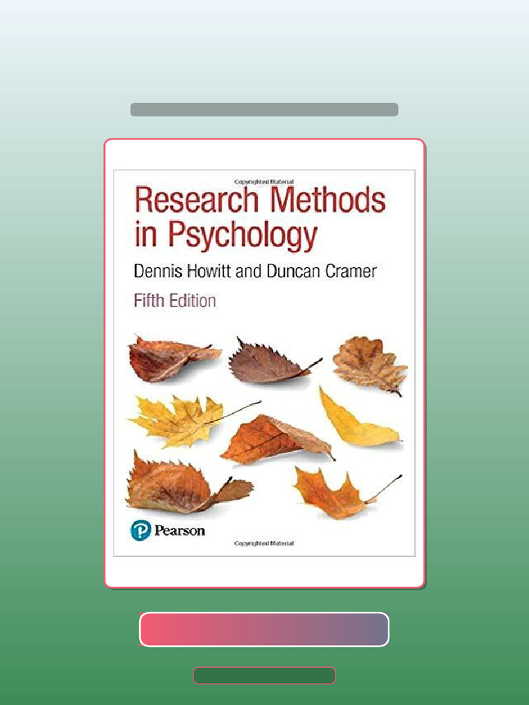 Test Bank for Research Methods in Psychology 5th Edition | PDF ...