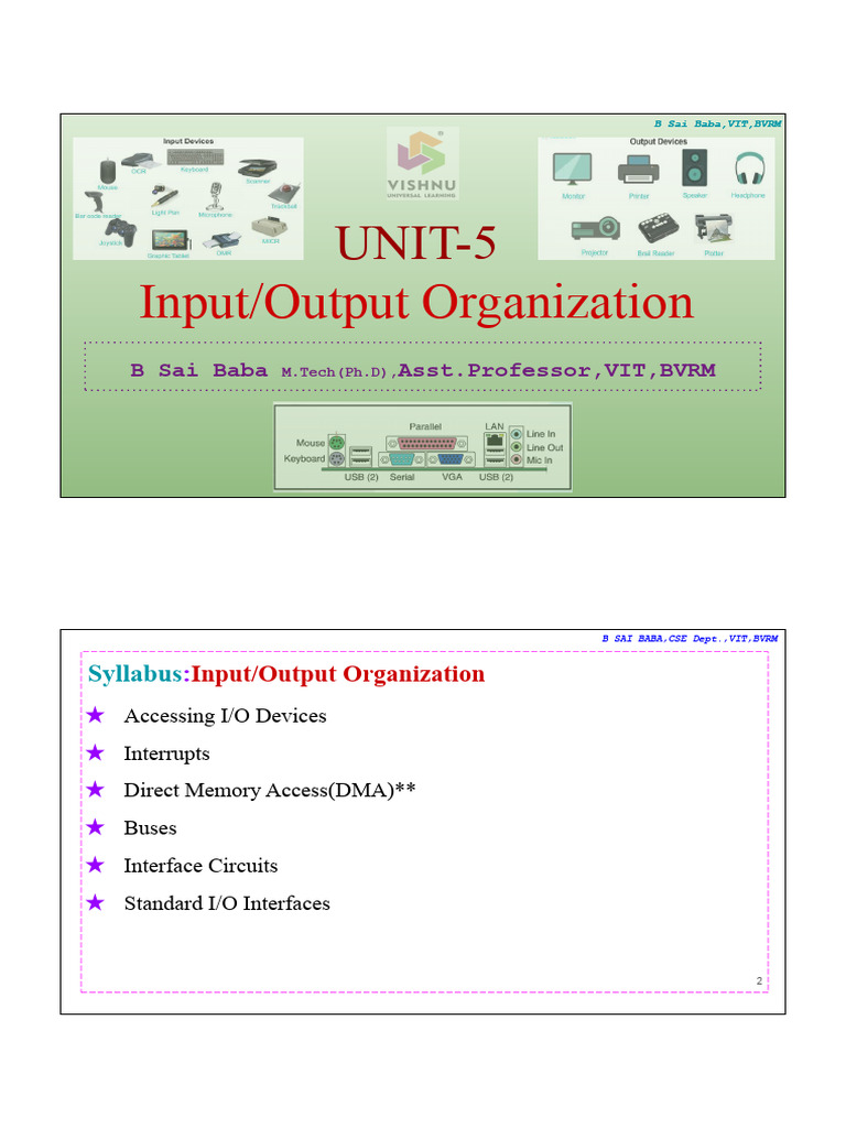Input/Output Organization Overview | PDF | Input/Output | Usb