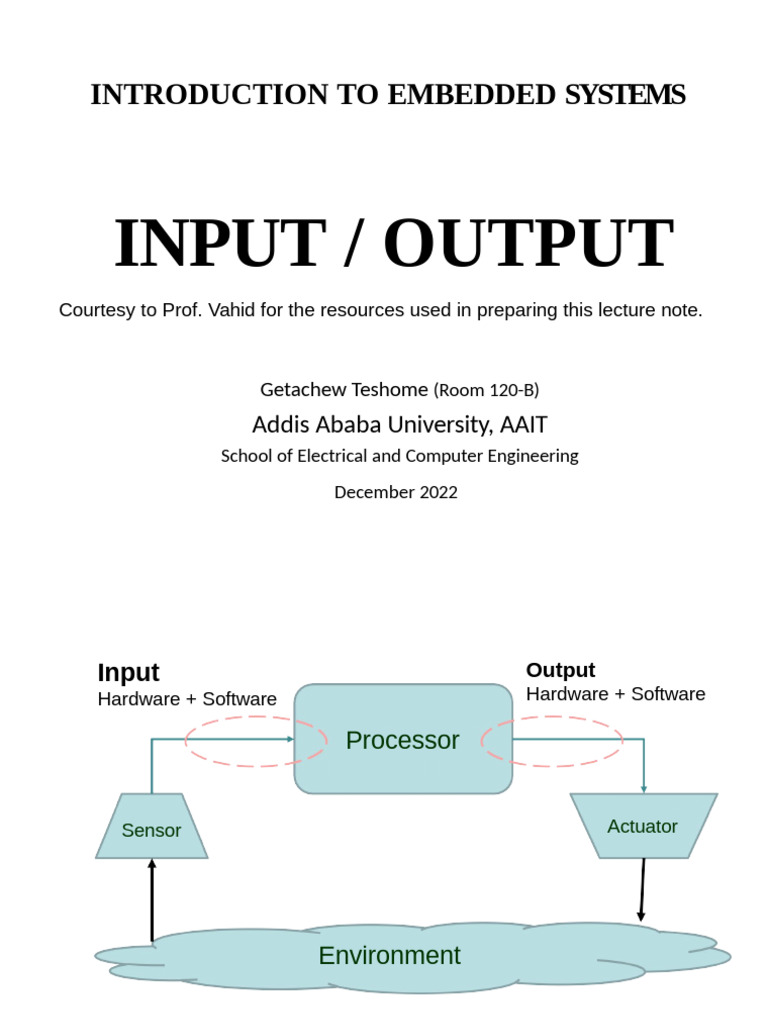 Introduction to Embedded Systems I/O | PDF | Hdmi | Computer Engineering