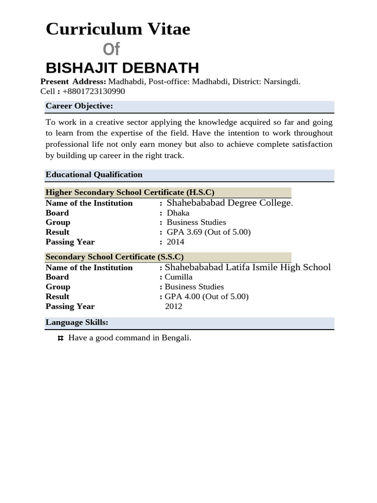 update cv | PDF