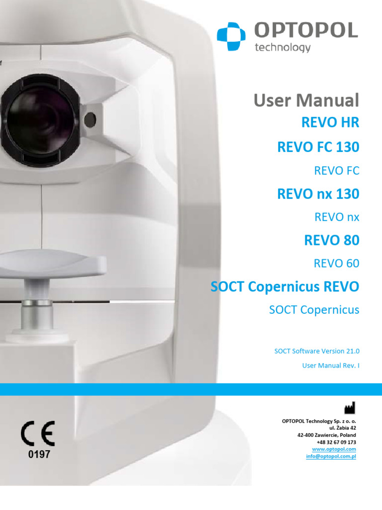 REVO User Manual: Software Version 21.0 | PDF | Retina | Vision