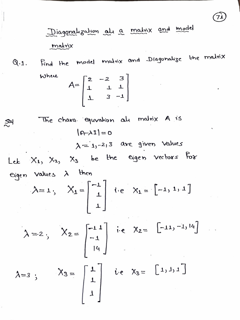 Diagonalization, Matrix End | PDF