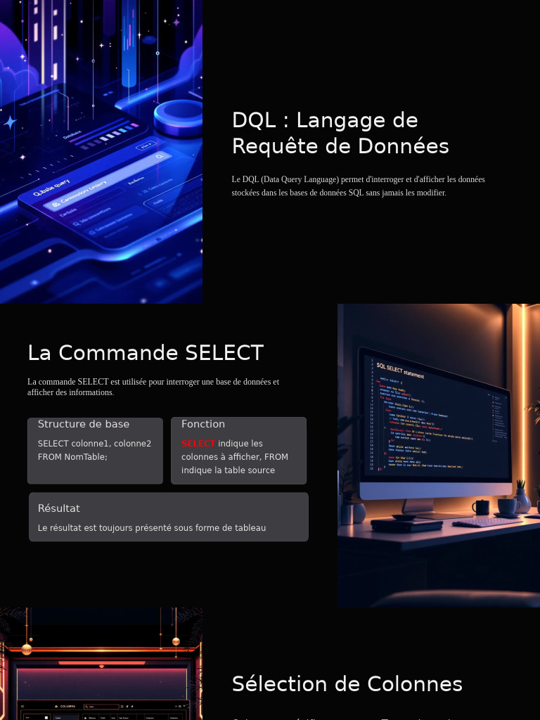 Introduction au DQL et à la commande SELECT | PDF | Sciences de l ...