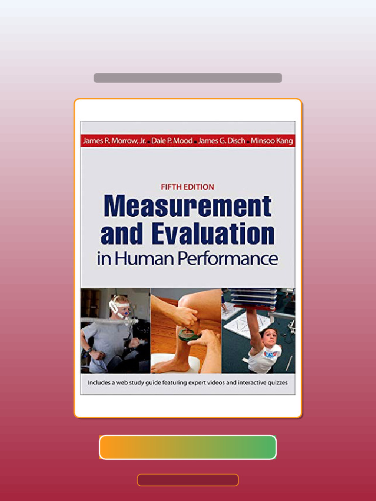 Test Bank for Measurement and Evaluation in Human Performance 5th ...