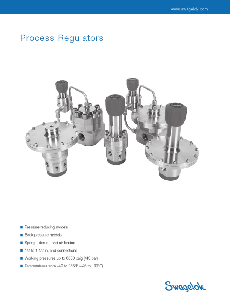Process Pressure Regulators Overview | PDF | Gas Technologies ...