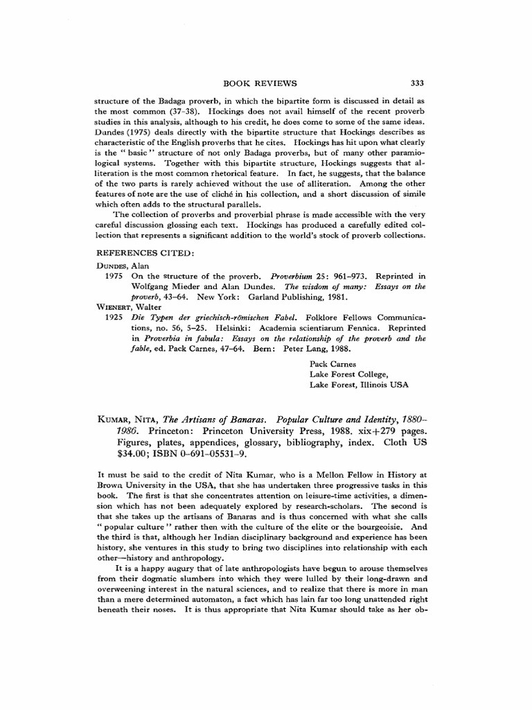 Badaga Proverbs and Banaras Artisans | PDF | Proverb | Liberal Arts ...