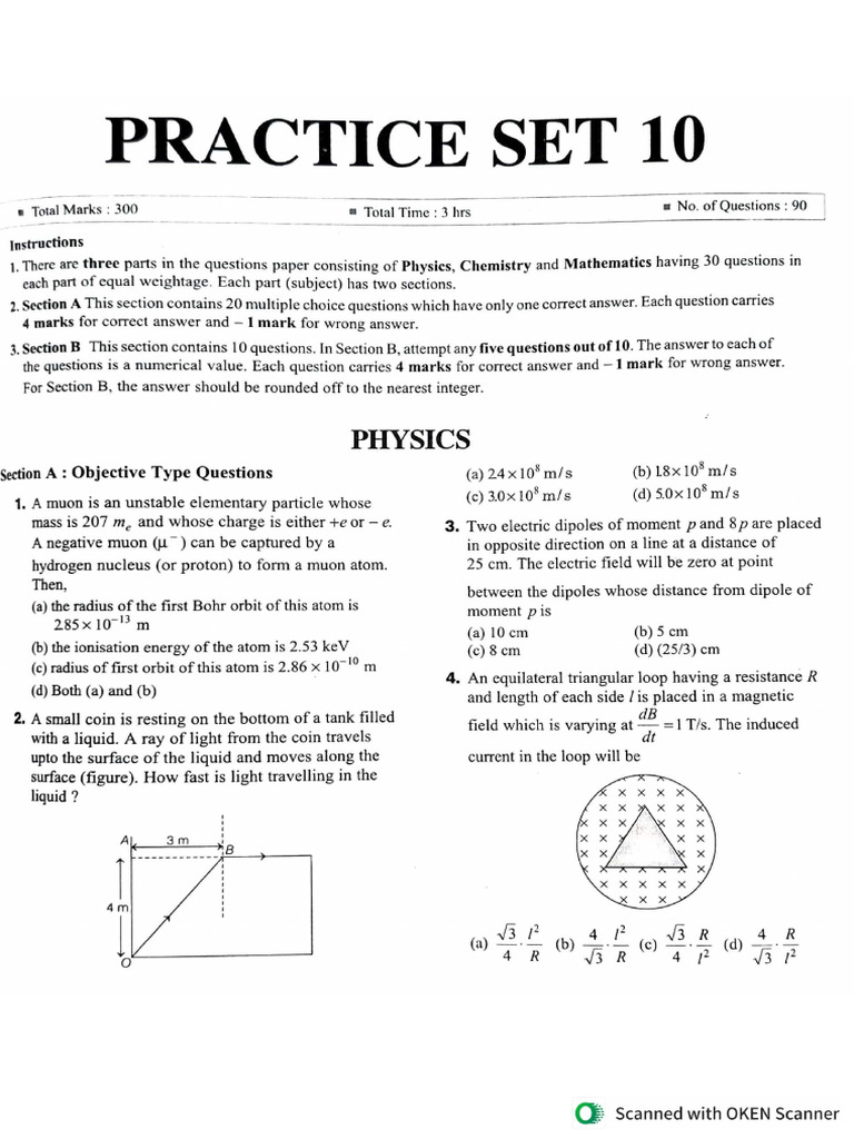 Jee Test - 10 | PDF
