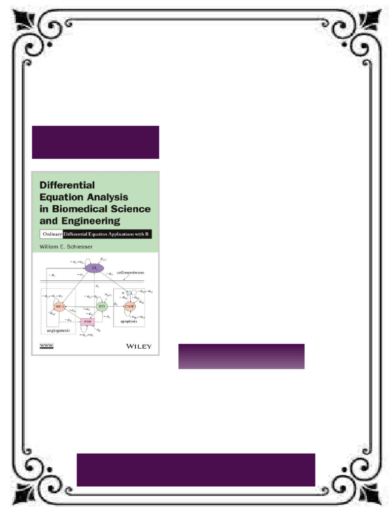 Differential equation analysis in biomedical science and engineering ...