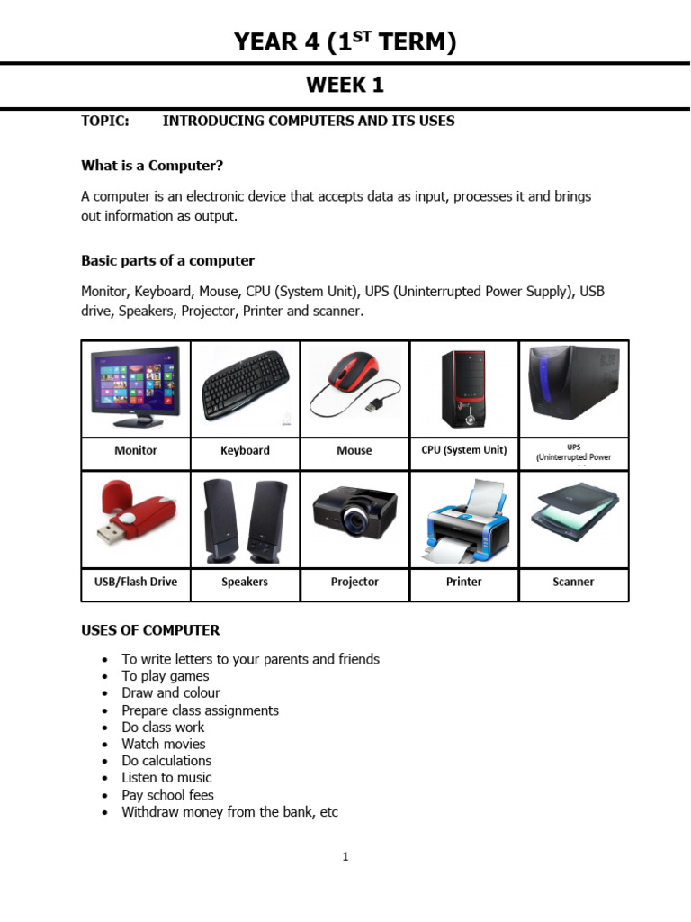 Introduction to Computers and Networks | PDF | Microsoft Excel ...