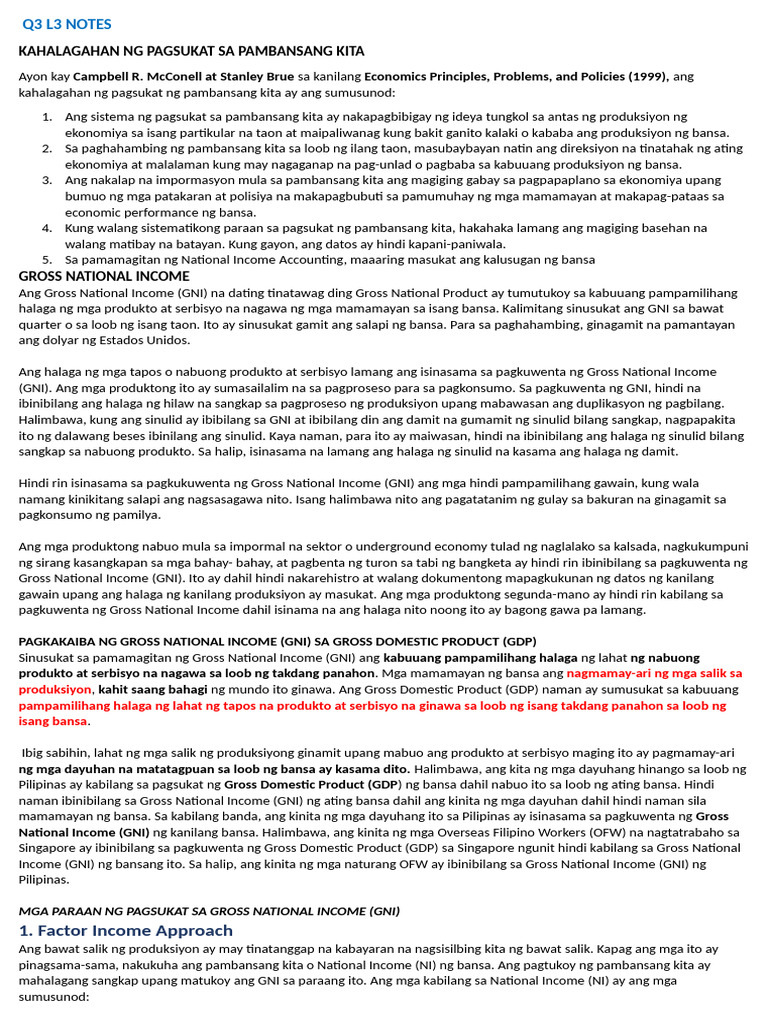 q3 Lesson 3 Notes | PDF